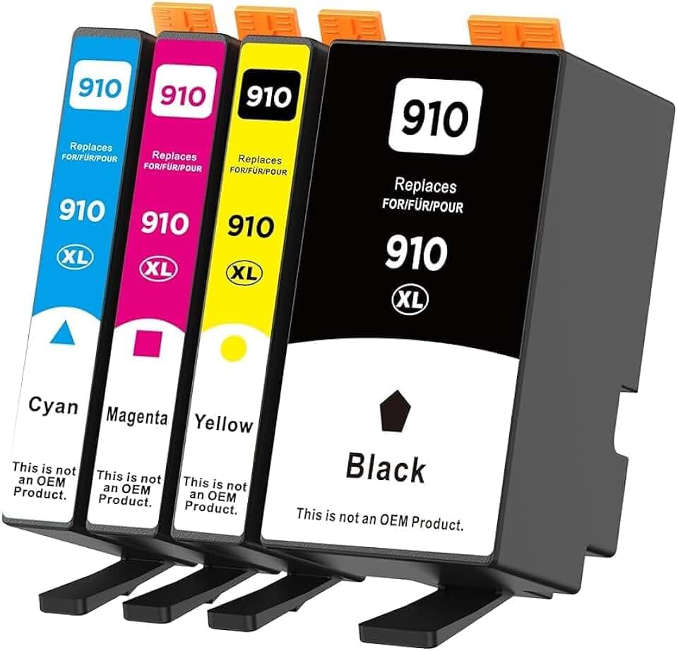 Kuva 910XL Ink Cartridges Combo Pack for HP OfficeJet Pro 8020 8025(4 Pack)