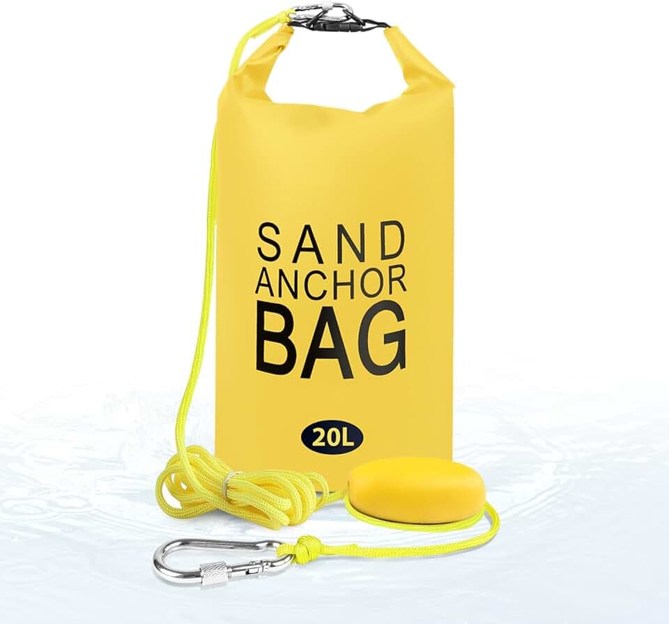 Phoncoo Jet Ski Anchor, 2 in 1 Sand Anchor Bag and Adjustable Buoy