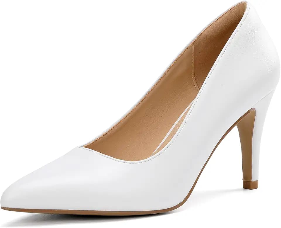 Women's Closed Toe Heels Dress Pointed Toe Pump Shoes