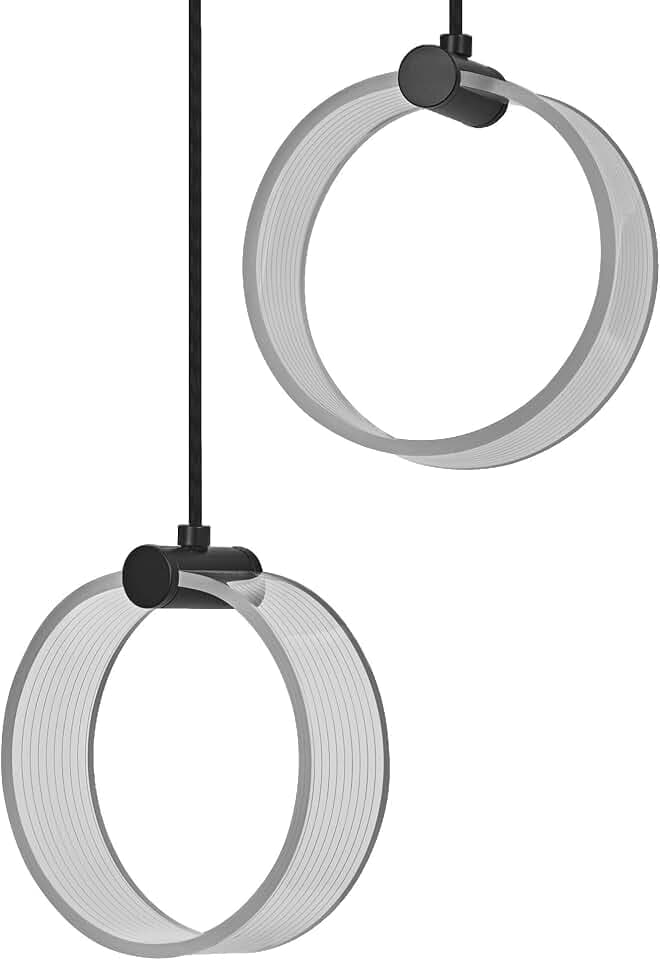 LEDVANCE Decor Circle dekorative Pendelleuchte, 2-flammig, PL, 14W, 930lm, 3000K/4200K/6500K, warmweiß/kaltweiß/Tageslicht, Click-CCT, nicht dimmbar, IP20, Kunststoff, schwarz, LED nicht austauschbar