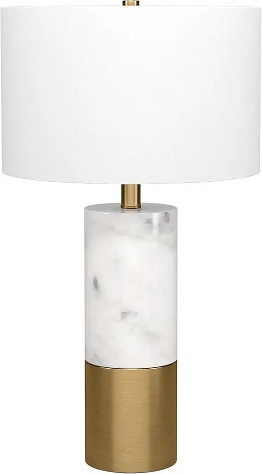 Henn&Hart 24" Glam 1-Light Table Lamp, Carrara