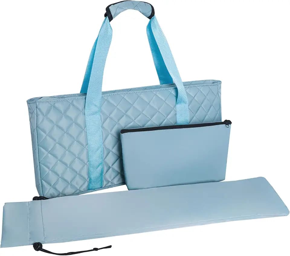 Jongyance Empty Mahjong Bag(Blue) with A Mahjong Tile Bag And A Rack Bag, Mah-jongg Carrying Bag, Mahjong Accessory