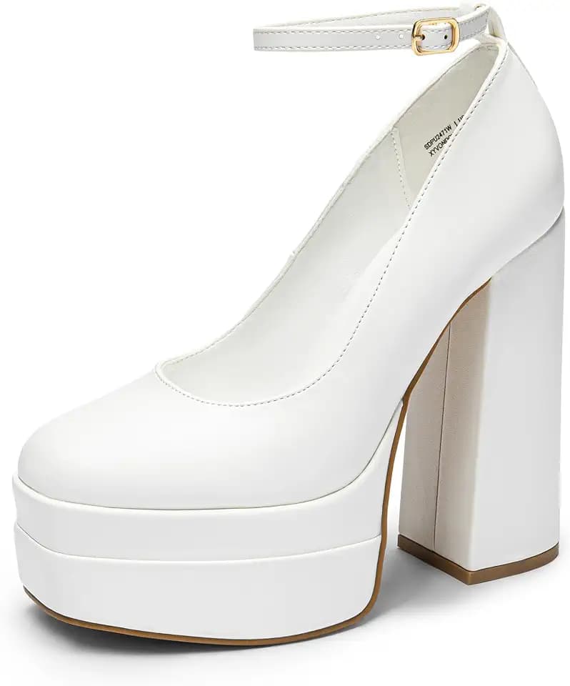 DREAM PAIRS Women's Mary Jane Platform Heel Pumps