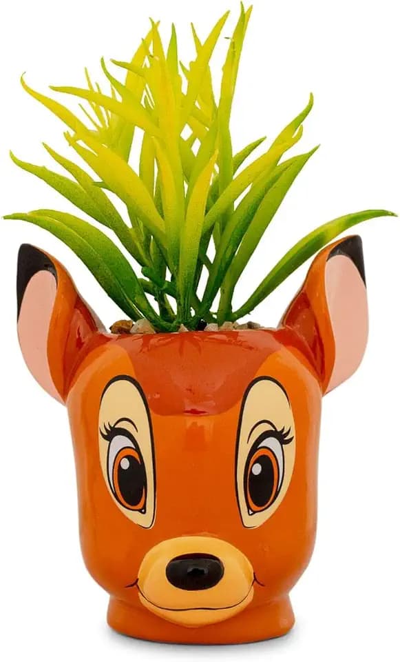 Disney Bambi Mini-Pflanzgefäß aus Keramik, 12,7 cm, mit künstlichen Sukkulenten