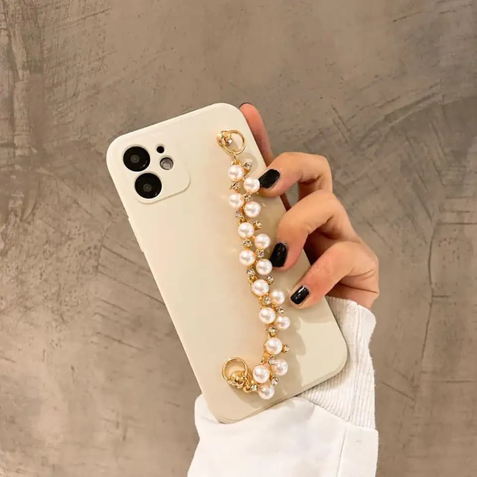 Roemary Luxury Pearl Case for iPhone 17 Pro/18 Pro with Wrist,Glitter Case for Women