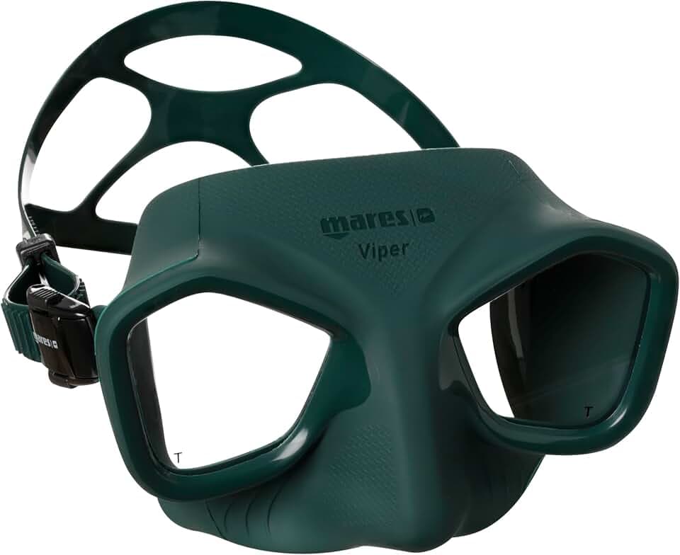 Mares Viper - Apnoe-Tauchermaske Minimales Volumen, Anatomische Silikon-Gesichtsmaske Anti-Beschlag, Speerfischen