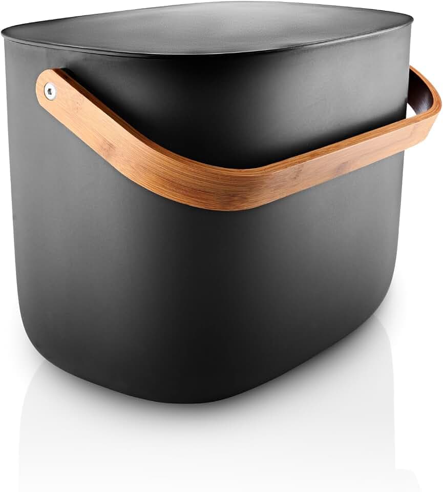EVA SOLO | Reflect Recycling-Abfallbehälter 16 L für 2 Beutel | Mülleimer in mittlerer Größe effizient trennen und recyceln | Intelligente automatische Deckelbalance | Schwarz