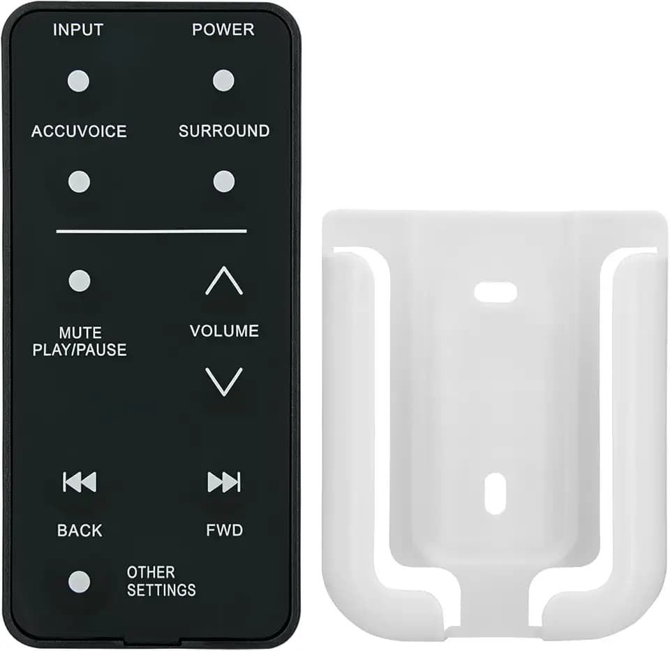 Replacement Remote Control for ZVOX Legacy Models SoundBase 555 and 580(with Mounting Bracket)