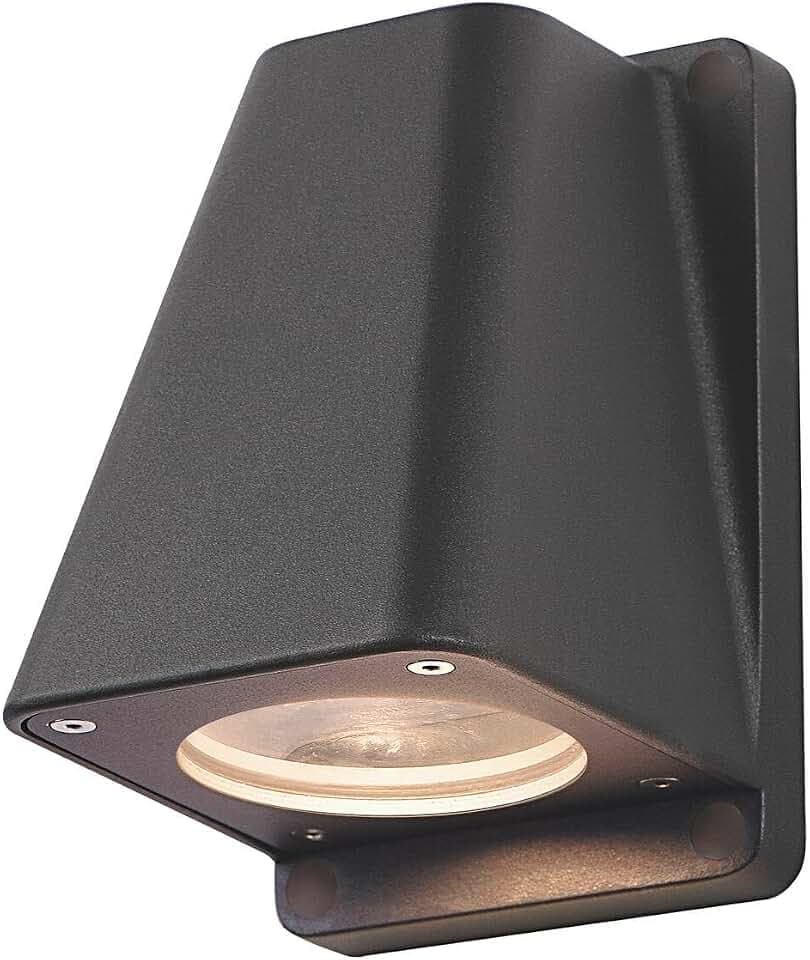SLV WALLYX | Down-Light zur effektvollen Außenbeleuchtung von Wänden und Hauseingang, LED Strahler, Spot, Wandleuchte, Aussenleuchte, Gartenlampe, Wegeleuchte | GU10, anthrazit, IP44