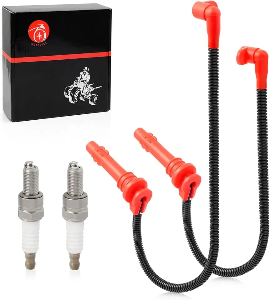 Spark plug & Ignition Coil Wire Cap Compatible with Polaris Ranger XP 900 1000 General XP 4 1000 2013-2023 4014032 4014033 4017692 4017693