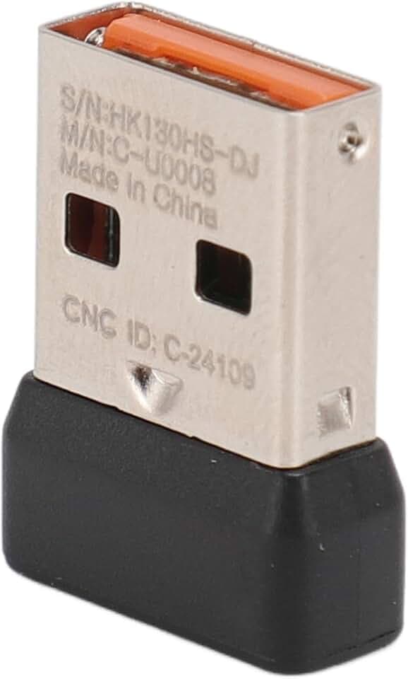 Yunseity USB-Empfänger für Maus und Tastatur, Empfänger-Ersatz für MX M590 M720 M570 und MK K230 K270 K375S K400 Plus K780 K580, mit Mauspad