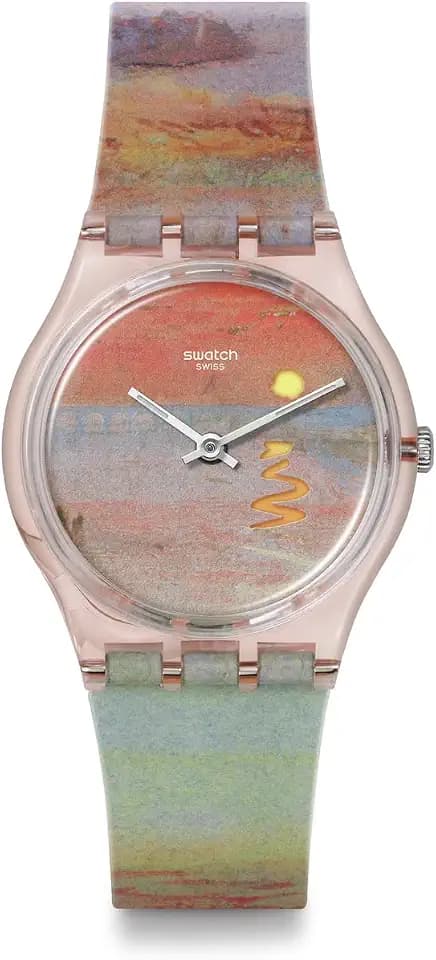Swatch Gent Biosourced Unisex Watch Casual Polymer Pink Quartz Waterproof Turner's Scarlet Sunset