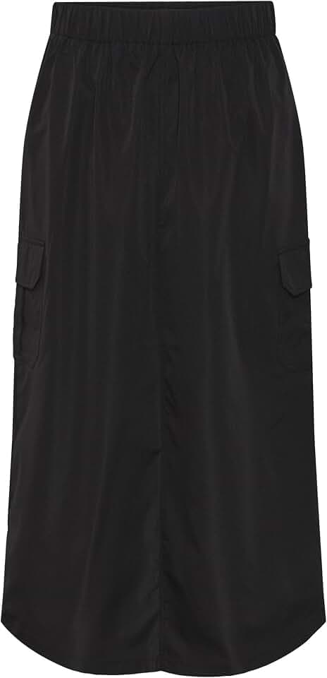 PIECES Damen Pcjobina Mw Midi Cargo Skirt Mm Cargorock