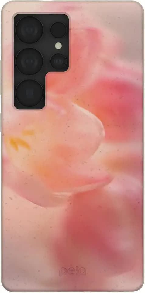 Pela | Phone Case Compatible with Samsung Galaxy S25 Ultra | Floral Collection | Supports Wireless Charging | Cute Eco Friendly | Seashell Radiate