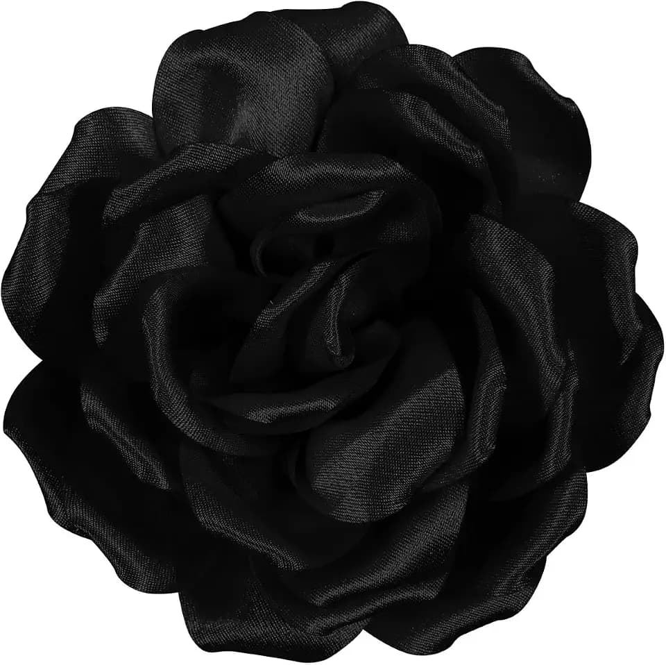4.3" Red Rose Hair Clip Large Flower Brooches for Women | Charming Flowers Pins for Clothes | Turn Heads with Stylish Rose Hair Clip Flower Brooch Pin for Clothes & Clips for Woman