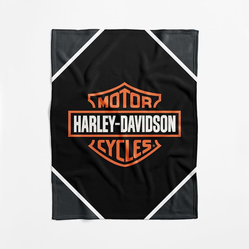 Harley-Davidson Classic Framed Silky Soft Swaddle Blanket, 40 x 50 in