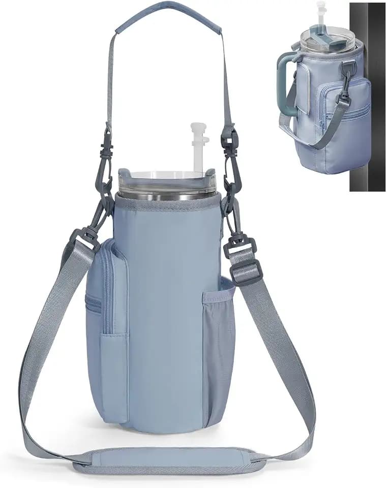 sportsnew 30/40oz Crossbody Water Bottle Holder Anti-Tip Tumbler Carrier