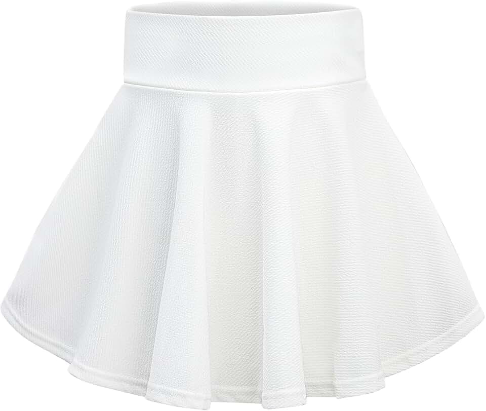 KAKU NANU Mädchen Hosenrock Rock mit Hose Drunter 9-14 Jahre Faltenrock Mädchen Kleidung Hohe Taile Sommerrock Minirock Schwarzer Rock Weiß Rosa