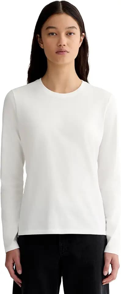 Everlane Women's The Slim Long-Sleeve Crew in Essential Cotton