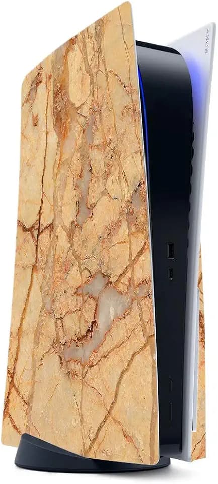 MightySkins Gaming Skin for PS5 / PlayStation 5 - Amber Marble | Protective Viny wrap | Easy to Apply and Change Style | Made in The USA