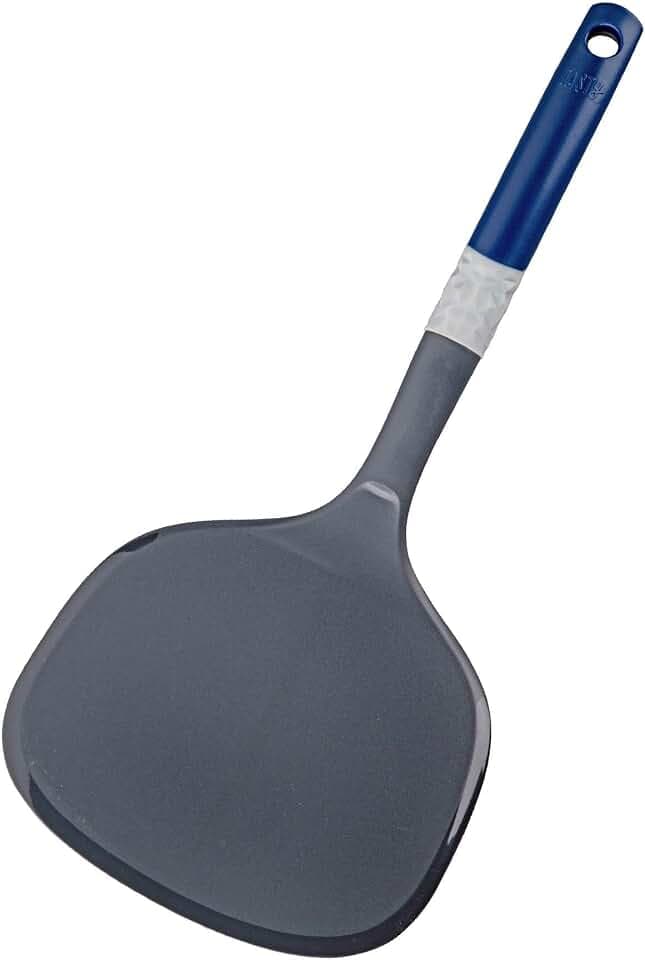 Tasty Pfannkuchenwender - 34x15,5cm, Ideal für Spiegeleier, Pfannkuchen & Crêpes, Antihaft, Hitzebeständig bis +270°C, Spülmaschinengeeignet, Grau/Blau