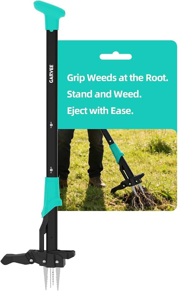 Garvee 40" Long Handle Stand Up Weed Puller Gardening Hand Weeding Tool