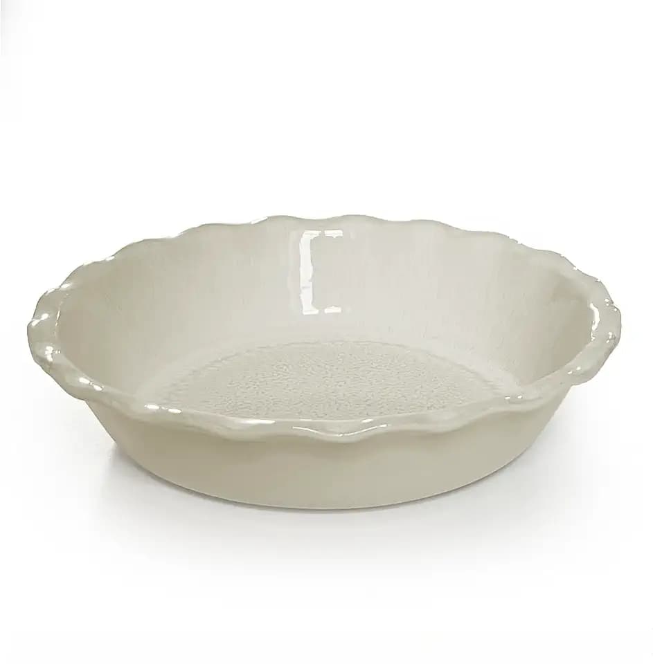 Emile Henry Made In France Limited Edition 175th ANNIVERSARY PIE DISH, PEARL/TAUPE