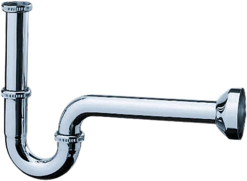 hansgrohe Siphon (Röhrensiphon für Waschbecken) chrom, Klein