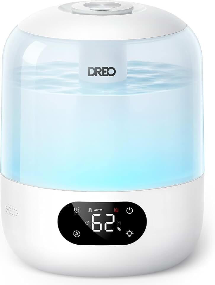 DREO Luftbefeuchters für Schlafzimmer, kühler Nebel Luftbefeuchter für Haus und großen Raum, leiser Luftbefeuchter für Baby, Nachtlicht, ätherisches Diffusor, schnelle Ultraschall Luftbefeuchters