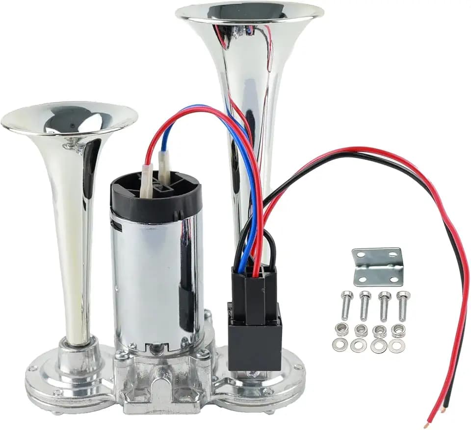 12v 600db Dual-Tone Metal Car Horn Electric Train Air Horn For Truck Car