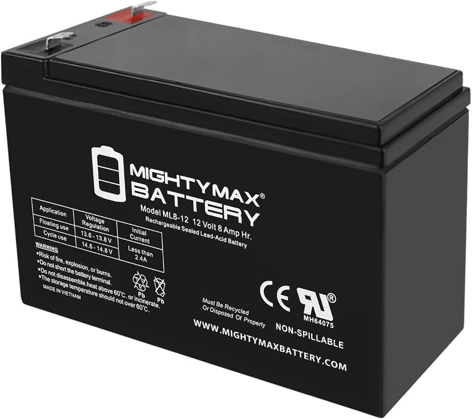 Mighty Max Battery ML8-12 - 12V 8AH Replacement Battery for APC Back-UPS BE750G 750VA