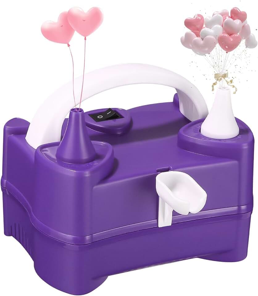 Yulado Luftballonpumpe Elektrisch, Ballonpumpe Elektrischmit Doppeldüse Inflatorgebläse