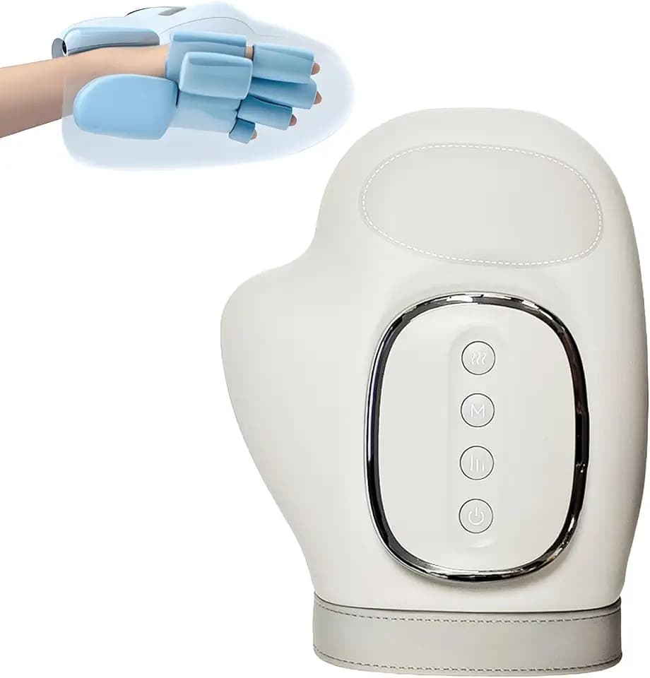 Kabelloses Handmassagegerät mit Thermotherapie Elektrisches mit Wärme 3 Luftkompression-Modi und 5 Stufen der Einstellbaren Stärke, Finger Massagegerät Geschenke