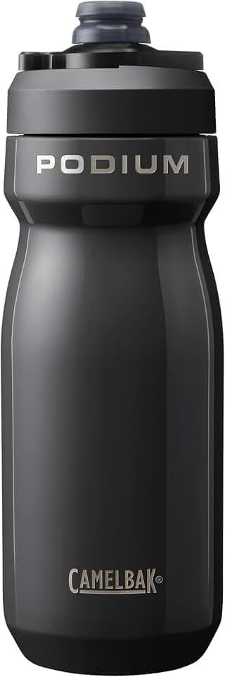CAMELBAK Podium Insulated Steel 18oz Fahrrad Trinkflasche – Edelstahl 18/8 – doppelwandige Vakuumisolierung – hoher Durchfluss – auslaufsicher – leicht – Black, Größe: OS