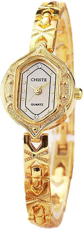 Small Wrist Elegant Bracelet Watch for Women Quartz Wristwatch Vintage Dress Watches with Ornate Design