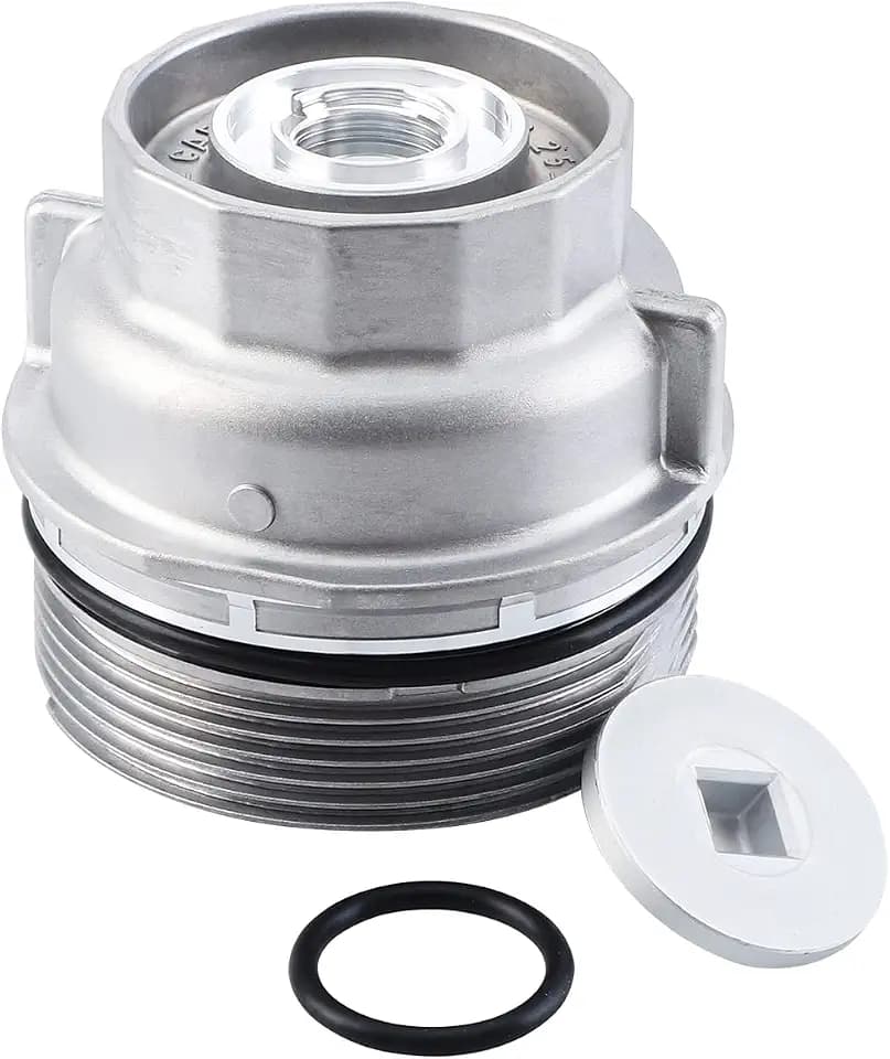 Oil Filter Housing Cap Assembly 15620-31060 with Oil Plug Fit for Toyota 2005-2019 Tundra RAV4 4Runner Camry Highlander Tacoma Avalon Sienna Venza Lexus RX350 Replacement 1562031060 15643-31050