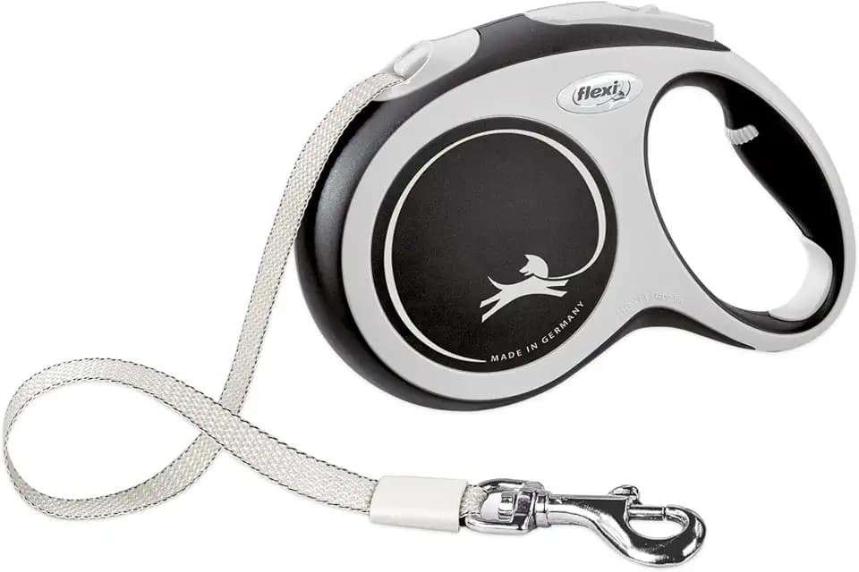 FLEXI® Comfort Tape Retractable Dog Leash, Large, 16 ft - Black/Grey
