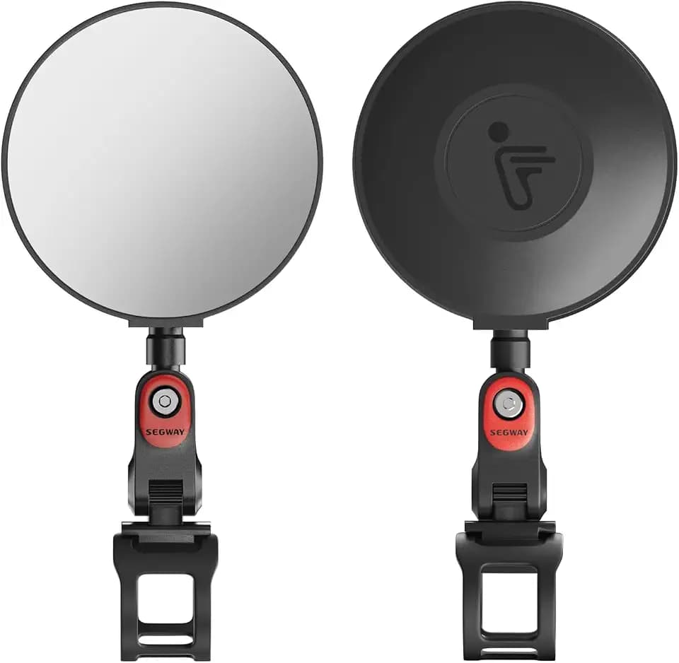 Verstellbare Rückspiegel mit 360°-Drehung (2er-Set) Kompatibel mit allen Segway Ninebot MAX G30 G2 G3 ZT3 Pro GT3 F3 E3 Rollern (außer Air T15), Großwinkelspiegel, HD-Glas, Originalzubehör