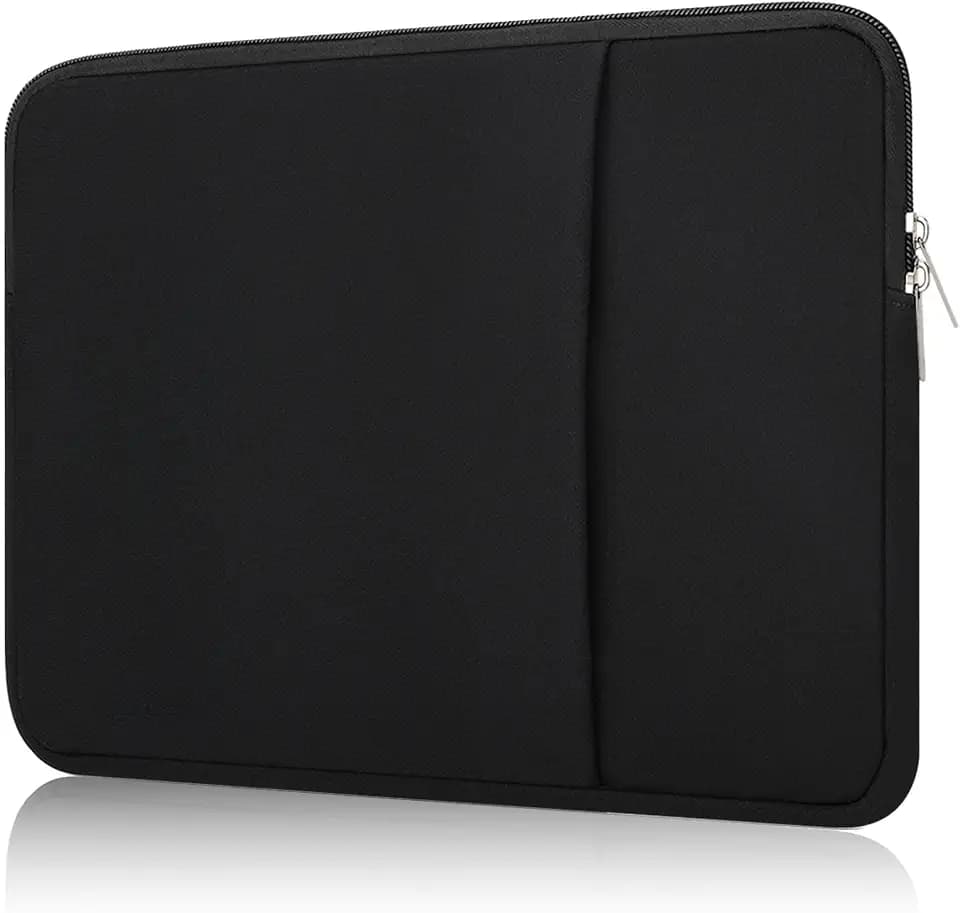 MicaYoung13-13.3 Inch Laptop Sleeve Case Padded Computer Protective Cover Bag Lightweight Shockproof Compatible with 13.3 inch Chromebook Notebook 14 inch MacBook Pro M1 M2 M3 (2021-2024), Black
