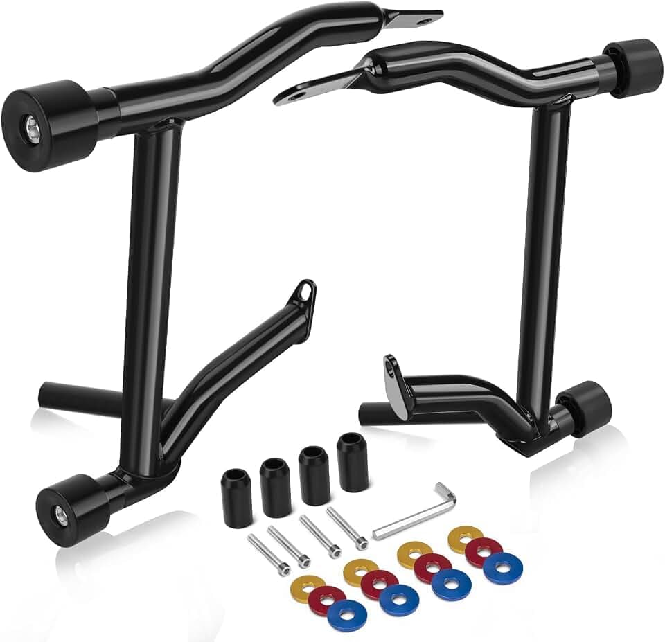 Saddlebag Guards Tip-Over Crash Bars Rear Saddlebag Support Bracket Protection Kit Fit for Harley Touring Street Glide Road Glide Road King Electra Glide CVO Ultra Limited 2009-2026
