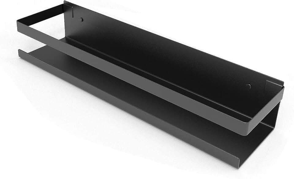 Duschablage Ohne Bohren,Selbstklebend Duschkorb,Edelstahl SUS 304 Duschregal,Badezimmer Regal,Matt-schwarz 30cm