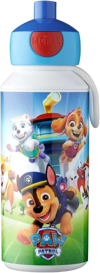 Mepal - Trinkflasche Pop-up Campus - Wasserflasche - Auslaufsichere Flasche für die Schule - Wiederverwendbar - BPA-frei & Spülmaschinenfest - 400 ml - Paw Patrol Pups