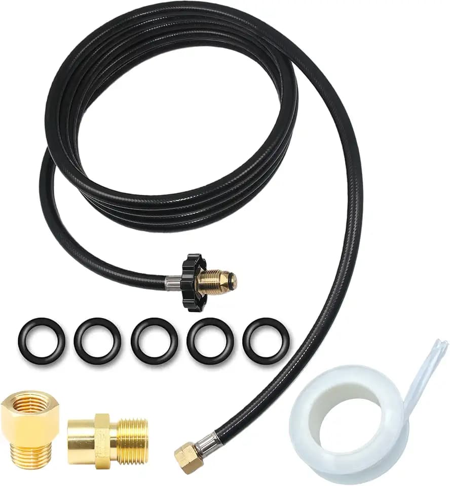 12FT Propane Weed Burner Torch Hose G3/8"-19 Left Hand Thread POL Connector