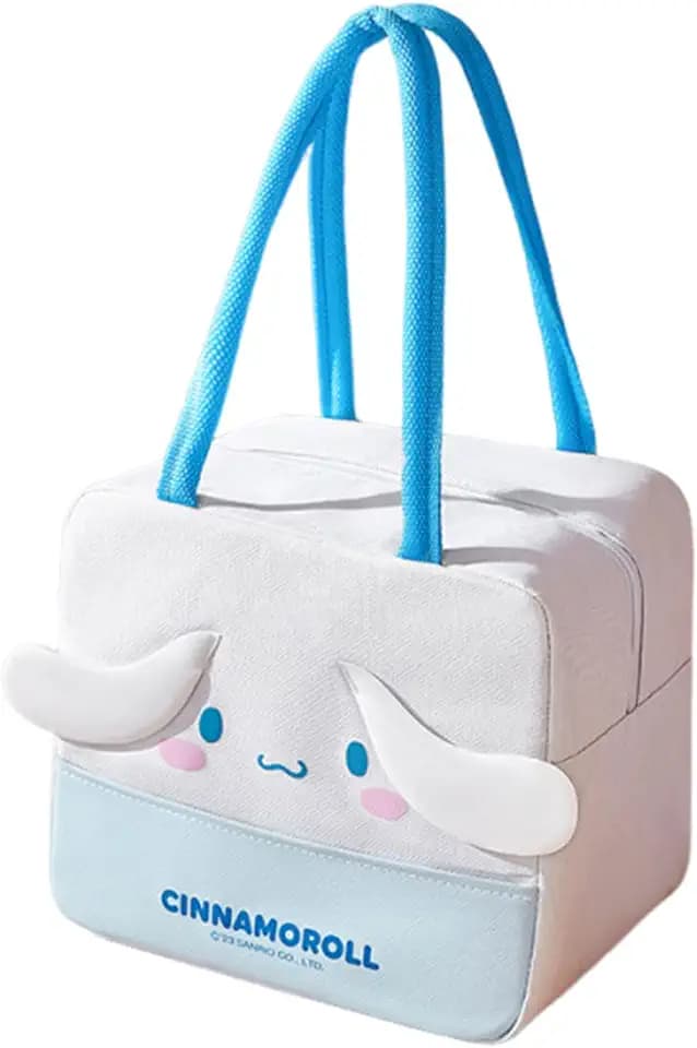 Cute Lunch Bag for Women, Leakproof Cartoon Lunch Box, Reusable Large Capacity Lunch Tote Bag for Work Travel Picnic