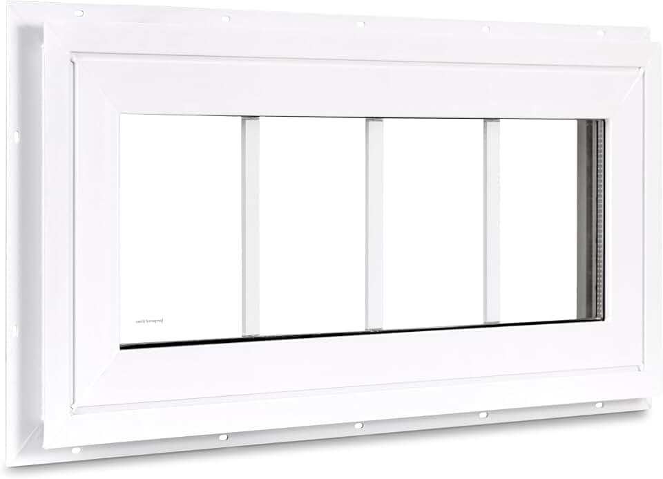 10" x 23" Vinyl Transom Window, White