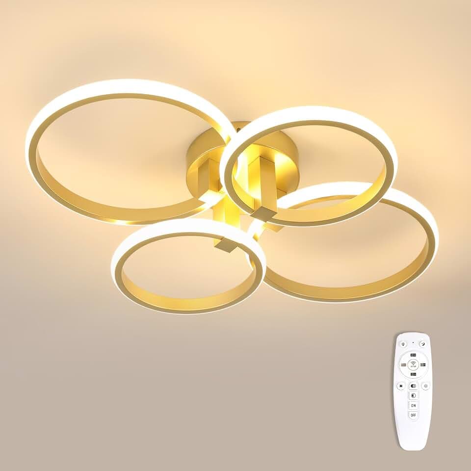 DELIPOP LED Deckenleuchte Dimmbar, 56W 6300LM Deckenlampe Rund Modern