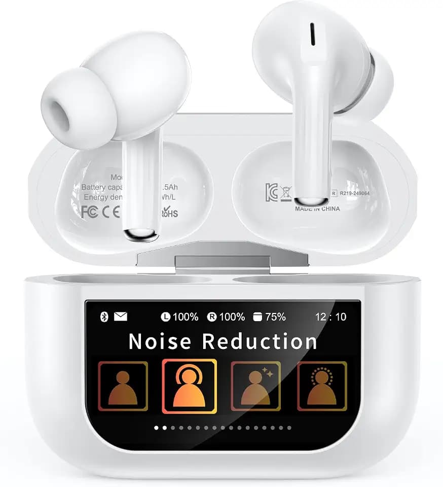 Wireless Earbuds, Smart Touchscreen Ear Buds, ANC Headphones, 48H Playtime
