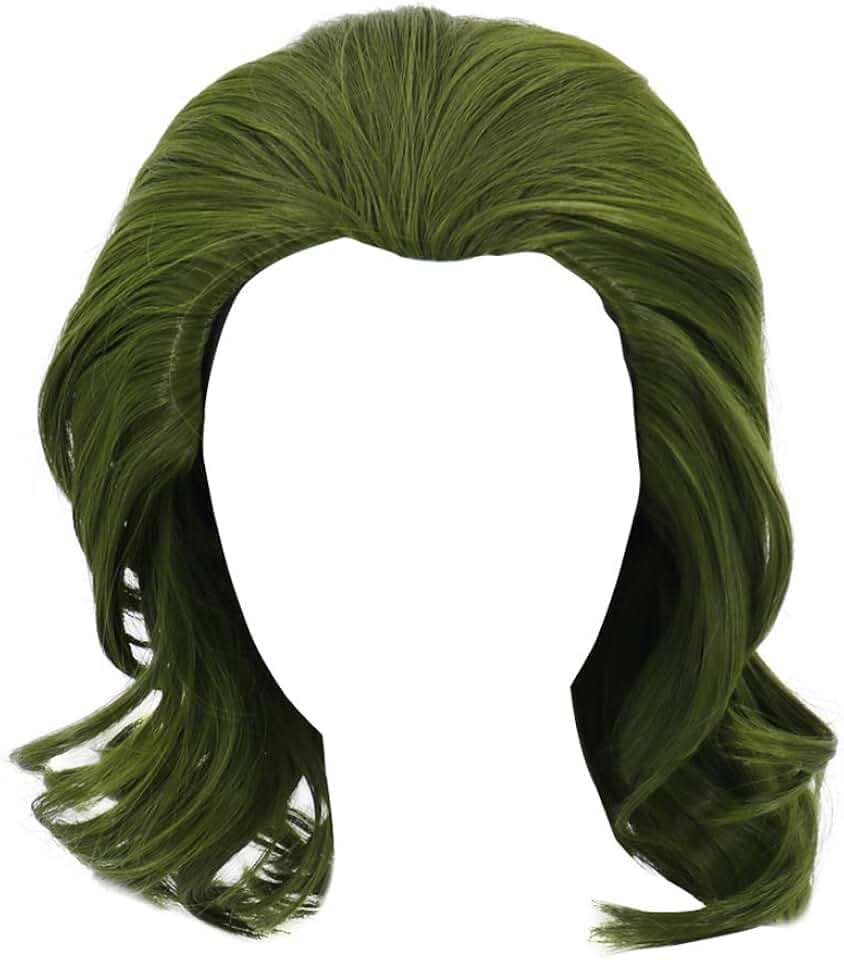 Halloween Joker Perücke Herren Grün Clown Cosplay Kostüm Zubehör Lockig Kurz für Kostümparty Halloween Karneval Party