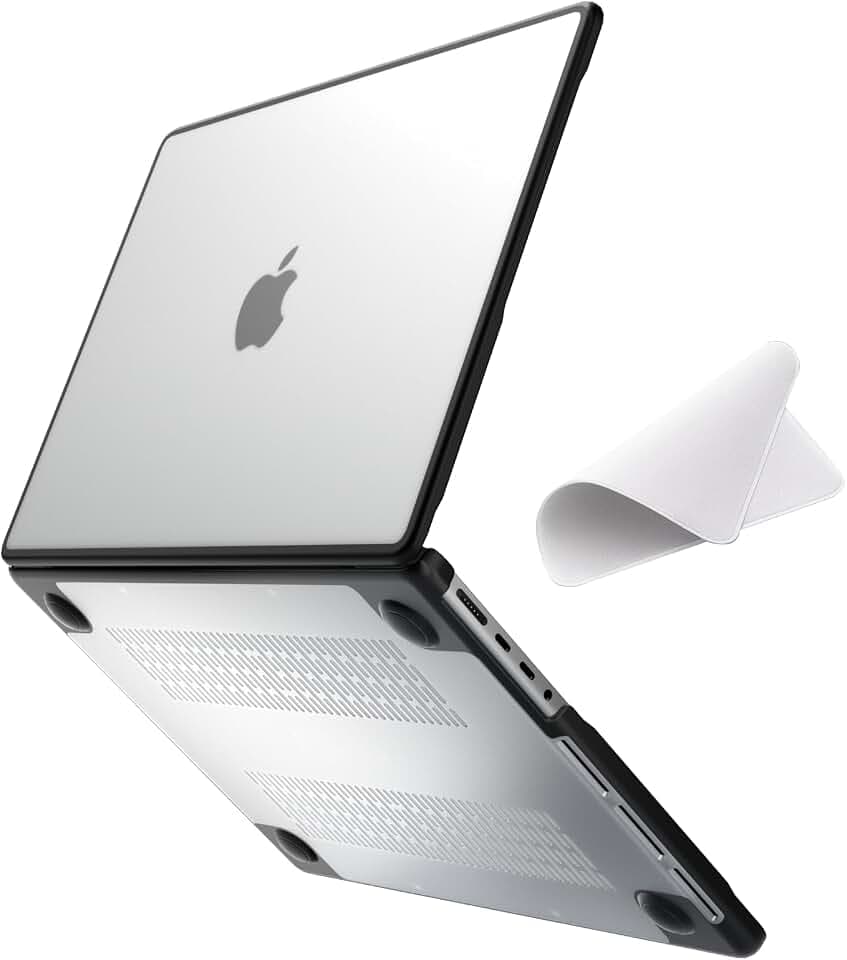 Anti-Cracking Case Compatible with MacBook Pro 16 inch M5 M4 M3 M2 M1 Pro/Max A3428 A3429 A3403 A3186 A2991 A2780 A2485, 2026 2024 2023 2021 Release, TPU Bumper & Hard PC Shell, Matte Clear