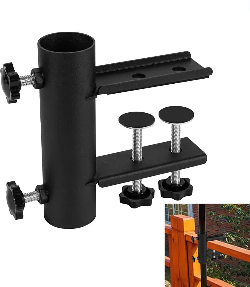 Patio Umbrella Holder Clamp, Parasol Bracket, Outdoor Umbrella Mount Bracket, Clamping Range(12mm-63mm),Umbrella Diameter(15mm-38mm)